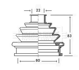 BORG & BECK Paljekumi, vetoakseli BCB2239